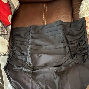 Shapermint Black High-Waisted Bikini Bottom, size 22